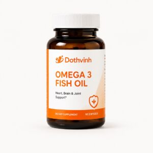 Dothvinh Omega 3 Fish Oil dietary supplement bottle, 90 softgels